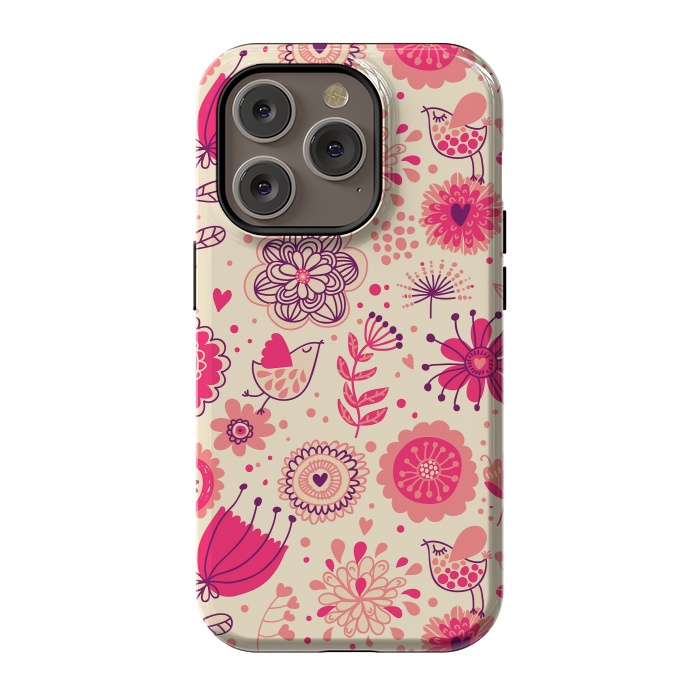 iPhone 14 Pro StrongFit Romantic Flowers In Spring by ArtsCase
