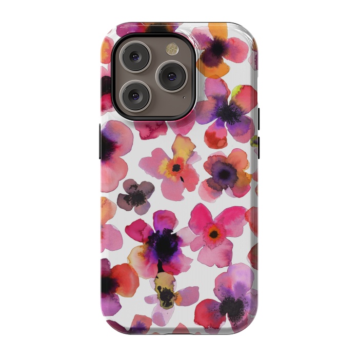 iPhone 14 Pro StrongFit Happy Sweet Vibrant Flowers by Ninola Design