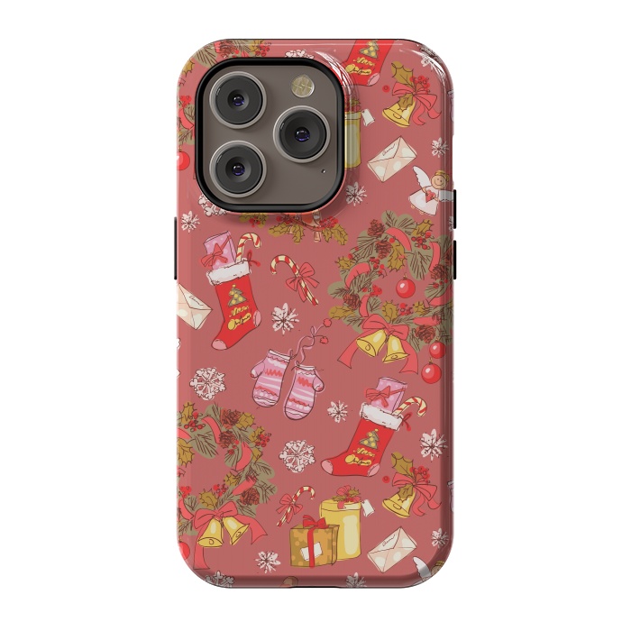 iPhone 14 Pro StrongFit Christmas Vintage Style by ArtsCase