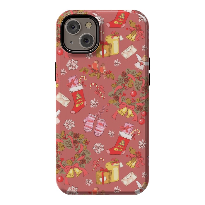 iPhone 14 Plus StrongFit Christmas Vintage Style by ArtsCase