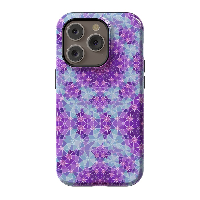 iPhone 14 Pro StrongFit Purple Mandala Ocean by ArtsCase