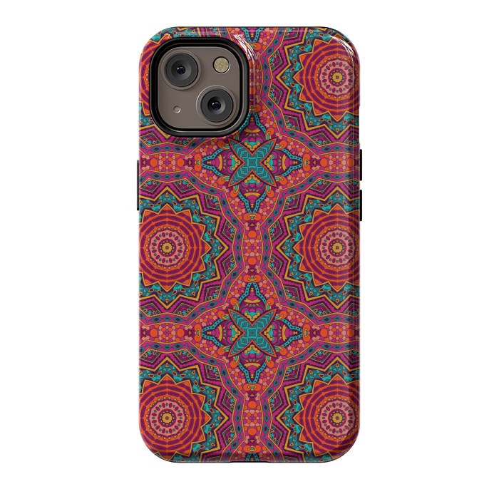 iPhone 14 StrongFit Mosaic mandalas with earth colors by ArtsCase