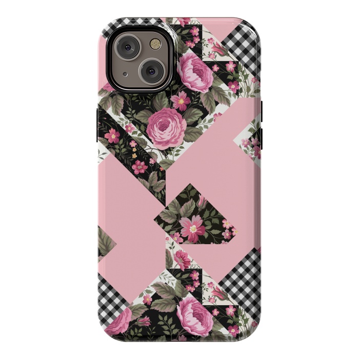 iPhone 14 Plus StrongFit elegant roses with pink background by ArtsCase