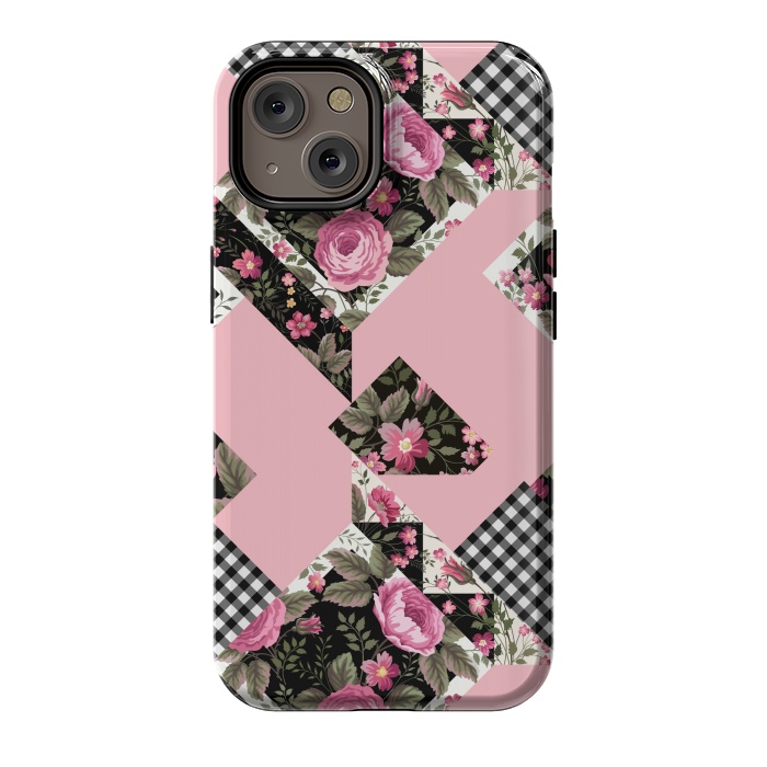 iPhone 14 StrongFit elegant roses with pink background by ArtsCase