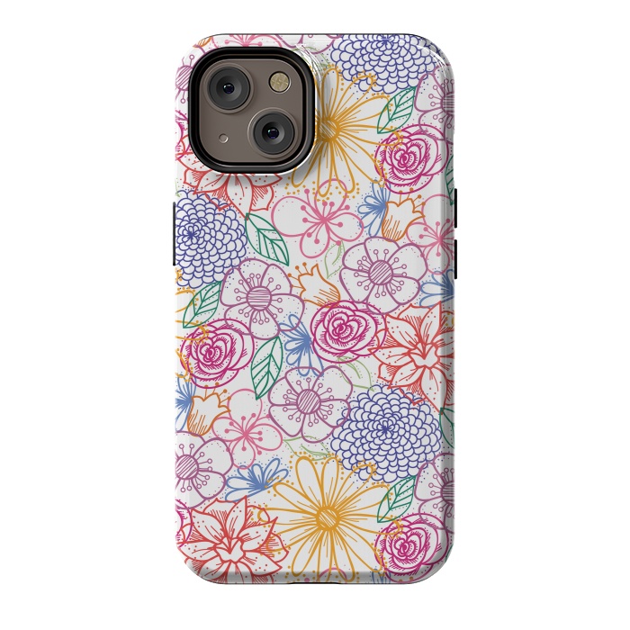 iPhone 14 StrongFit Summer Bright Floral by TracyLucy Designs
