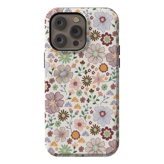 iPhone 14 Pro max StrongFit Autumn Wild Bloom by TracyLucy Designs