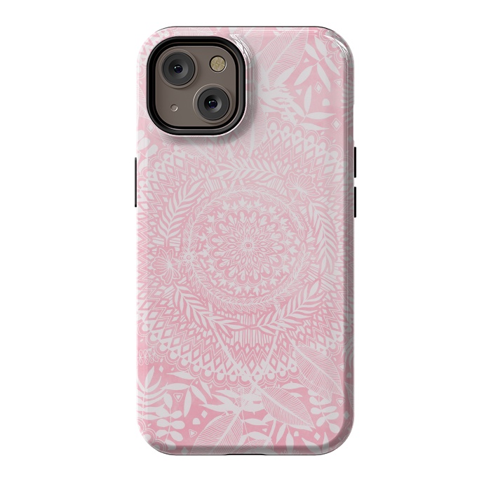 iPhone 14 StrongFit Medallion Pattern in Blush Pink by Micklyn Le Feuvre
