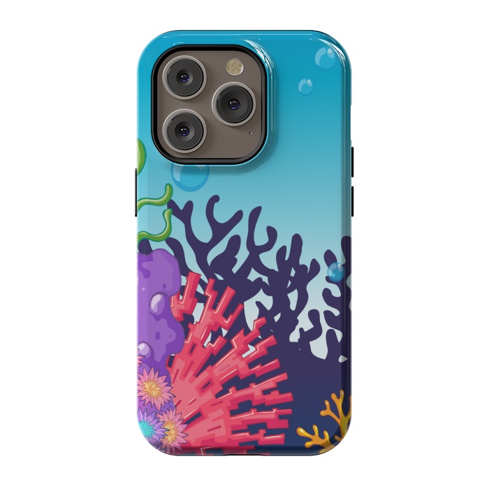 iPhone 14 Pro StrongFit CORAL SEA PATTERN by MALLIKA