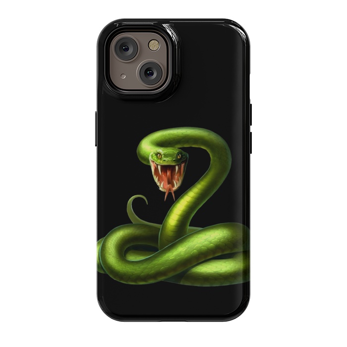 iPhone 14 StrongFit green snake by haroulita