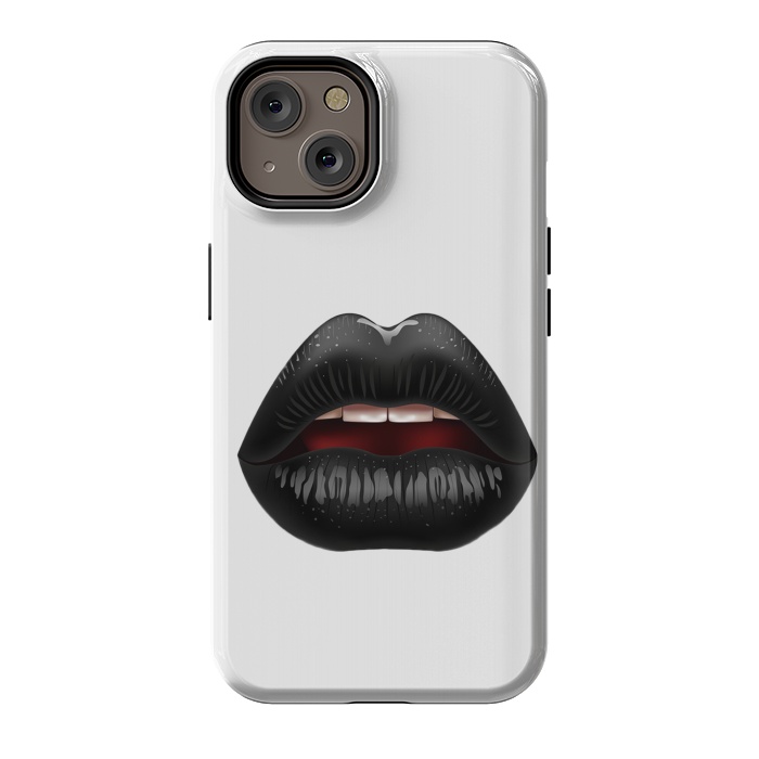 iPhone 14 StrongFit black lips by haroulita