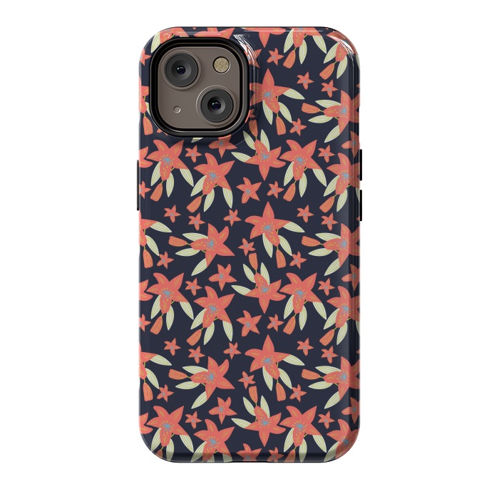 iPhone 14 StrongFit tiger lily flowers by Lovi Dianti