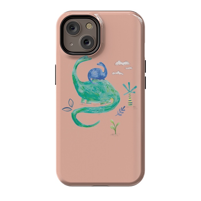 iPhone 14 StrongFit painted dinosaur  by lauradidthis