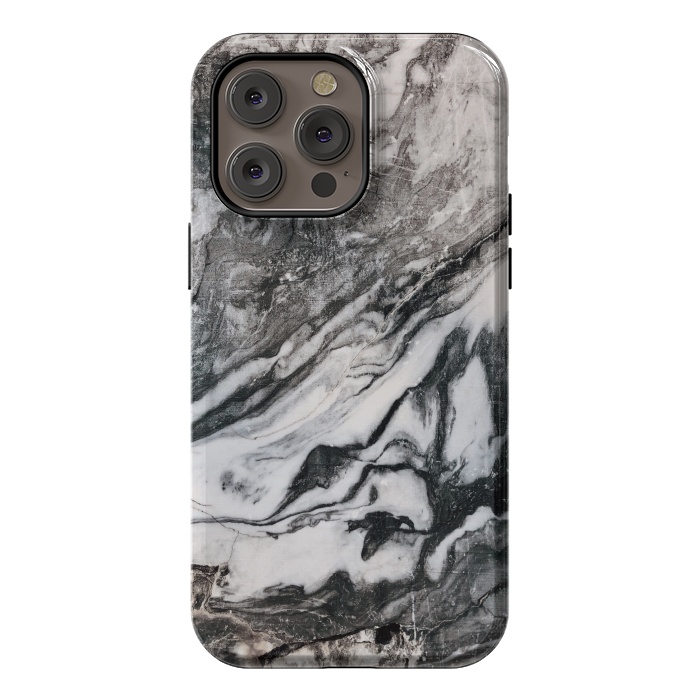 iPhone 14 Pro max StrongFit White and black Marble by Winston