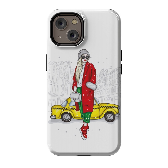 iPhone 14 StrongFit Taxi and the city by ArtsCase