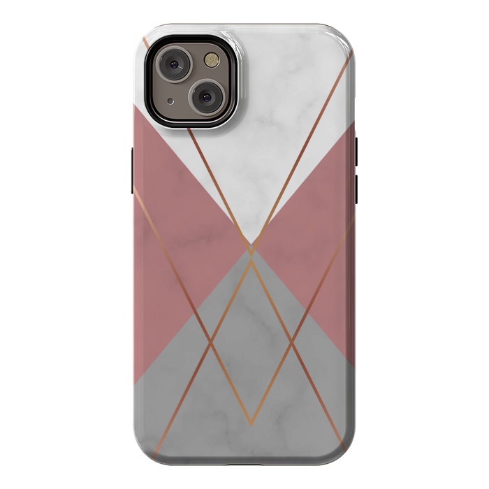 iPhone 14 Plus StrongFit Marble Geometric design II by ArtsCase