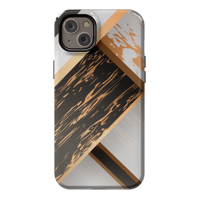 iPhone 14 Plus StrongFit Marble Geometric Design IV by ArtsCase