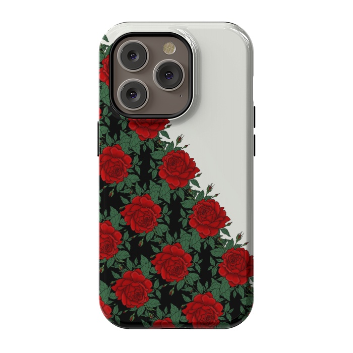 iPhone 14 Pro StrongFit Red roses pattern by Jms