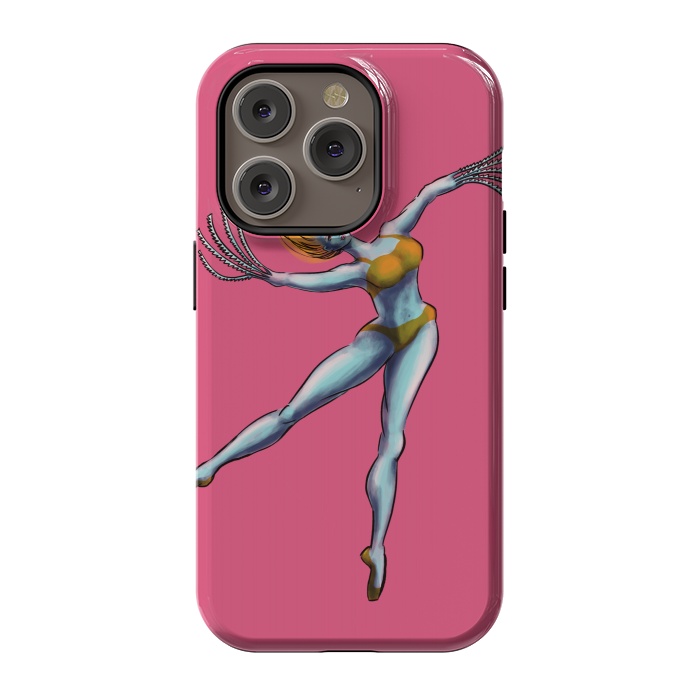 iPhone 14 Pro StrongFit Weird Dancer Girl With Saw Hands by Boriana Giormova