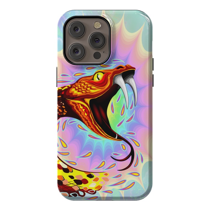 iPhone 14 Pro max StrongFit Snake Attack Psychedelic Art by BluedarkArt