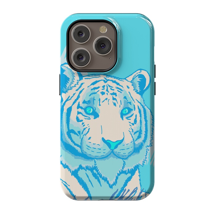 iPhone 14 Pro StrongFit The blue tiger by Steve Wade (Swade)