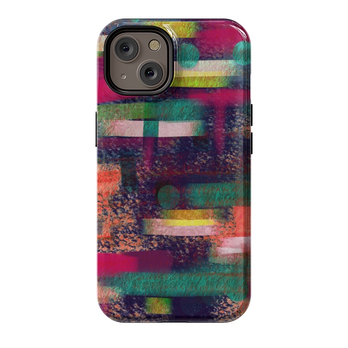 iPhone 14 StrongFit Abstract art colourful design multicolor by Josie