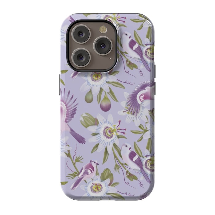 iPhone 14 Pro StrongFit Passion Flowers by Tishya Oedit
