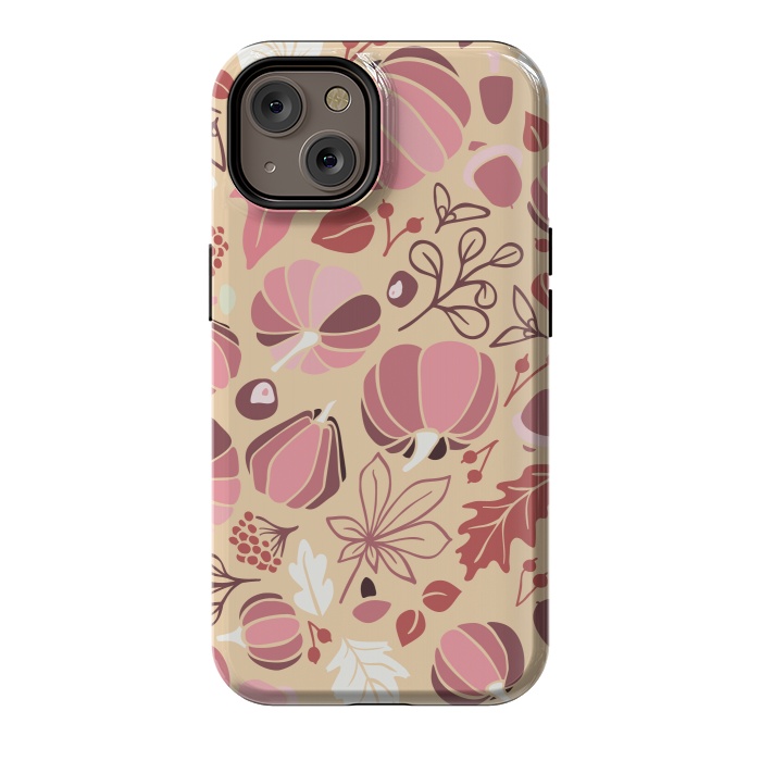 iPhone 14 StrongFit Fall Fruits in Cream and Pink by Paula Ohreen