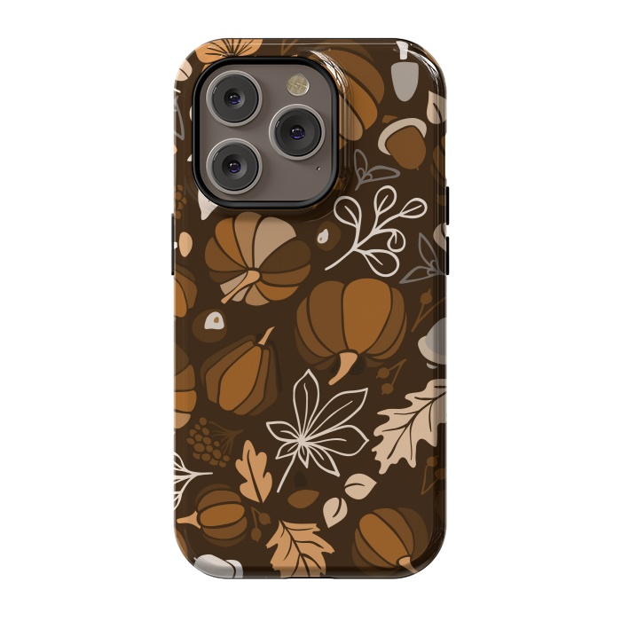 iPhone 14 Pro StrongFit Fall Fruits in Brown and Beige by Paula Ohreen