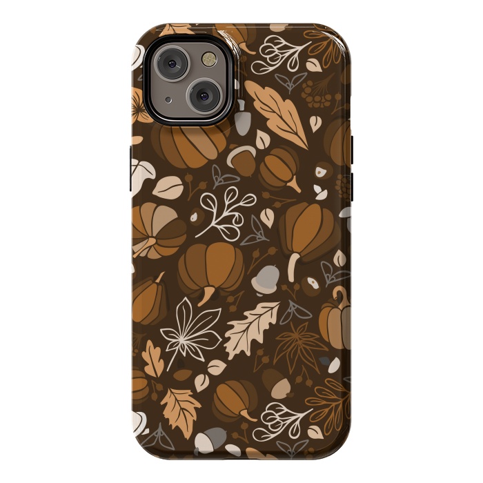 iPhone 14 Plus StrongFit Fall Fruits in Brown and Beige by Paula Ohreen