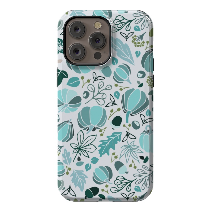 iPhone 14 Pro max StrongFit Fall Fruits in Blue and Green by Paula Ohreen
