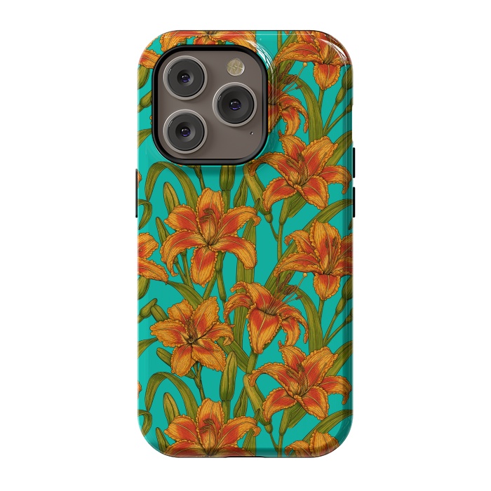 iPhone 14 Pro StrongFit Tawny daylily flowers  by Katerina Kirilova