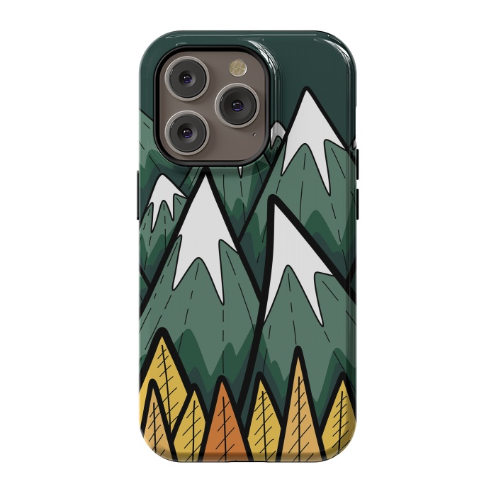 iPhone 14 Pro StrongFit The green autumn peaks by Steve Wade (Swade)
