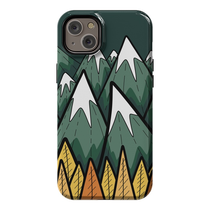 iPhone 14 Plus StrongFit The green autumn peaks by Steve Wade (Swade)