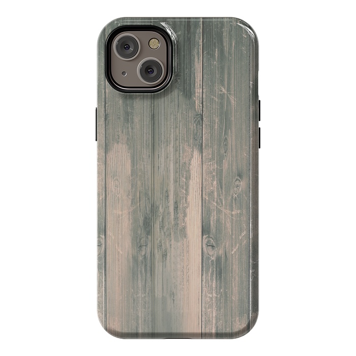 iPhone 14 Plus StrongFit grey wood by haroulita