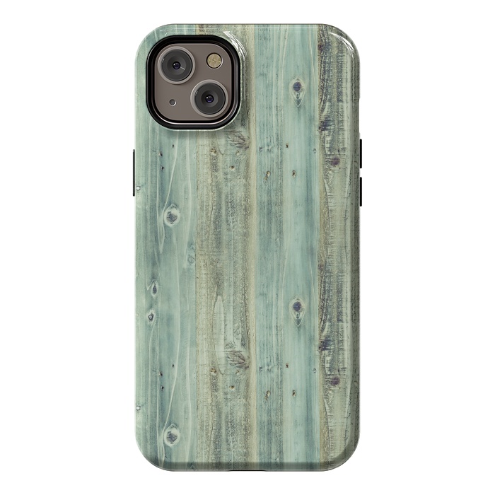 iPhone 14 Plus StrongFit blue wood by haroulita