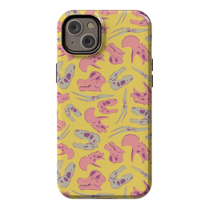 iPhone 14 Plus StrongFit Skull Roll - Yellow by Melissa Lee