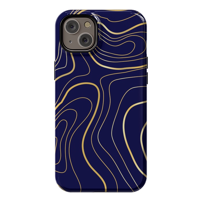 iPhone 14 Plus StrongFit golden abstract lines by MALLIKA