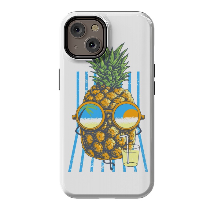 iPhone 14 StrongFit Pineapple Sunbathe by Afif Quilimo