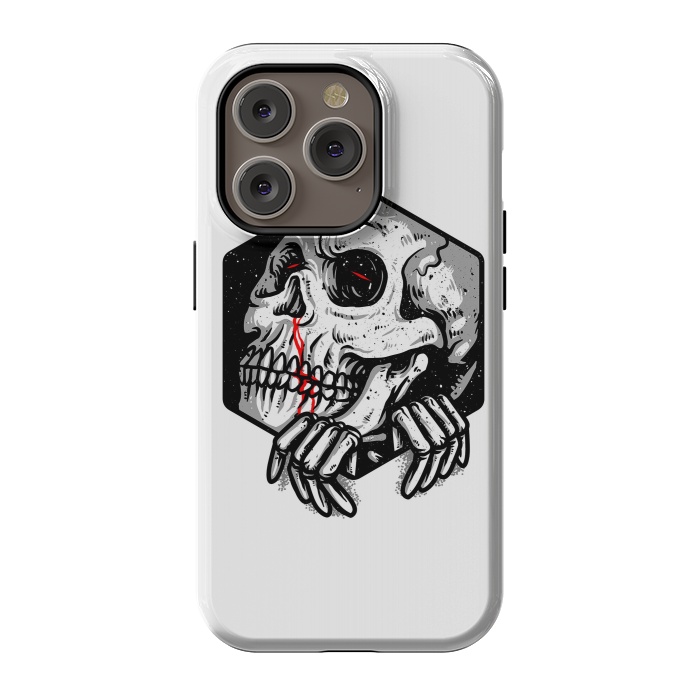 iPhone 14 Pro StrongFit Skull Heaxagon by Afif Quilimo