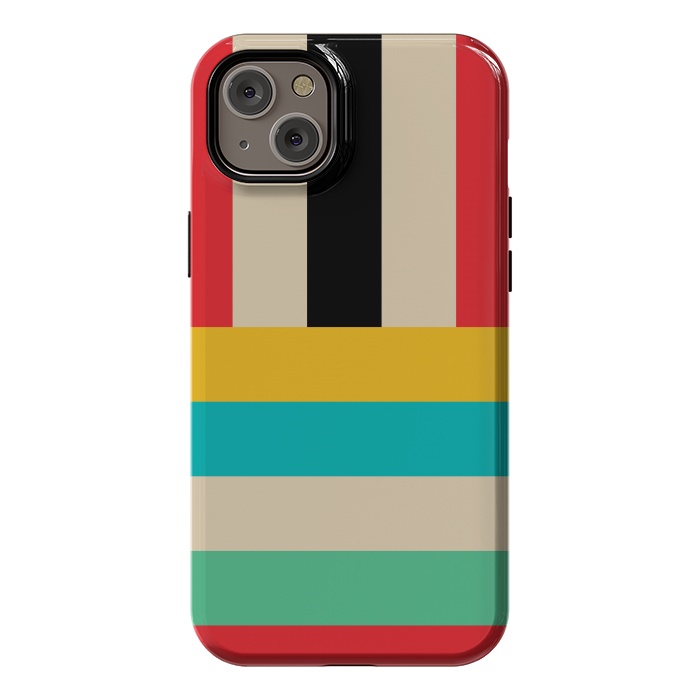 iPhone 14 Plus StrongFit Multicolor Stripes by TMSarts