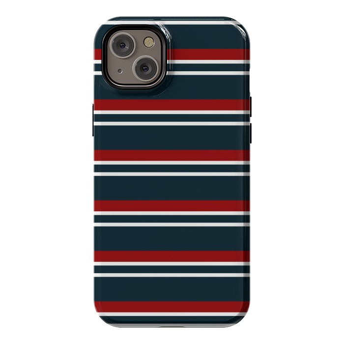 iPhone 14 Plus StrongFit Red Pastel Stripes by TMSarts