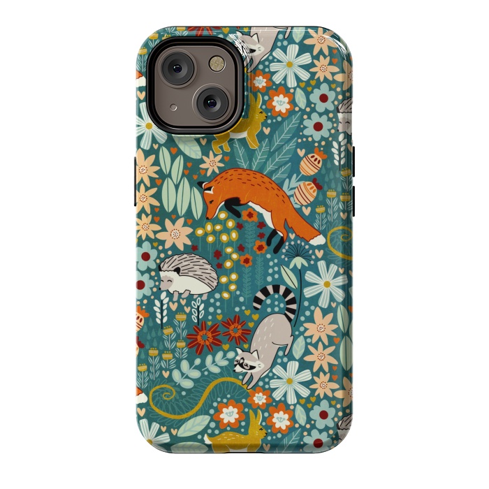 iPhone 14 StrongFit Textured Woodland Pattern  by Tigatiga