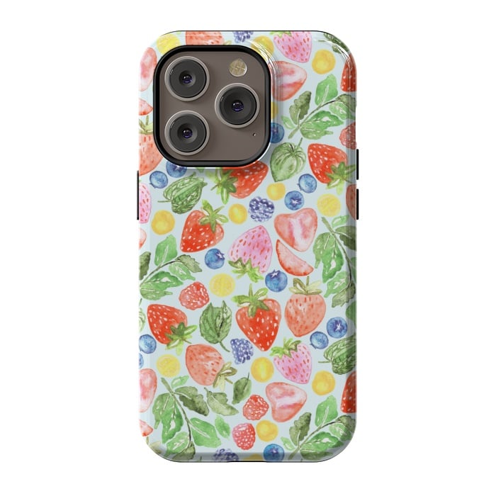 iPhone 14 Pro StrongFit Bright Berries  by Tigatiga