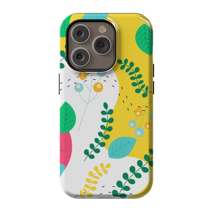 iPhone 14 Pro StrongFit ABSTRACT FLORAL PATTERN 3  by MALLIKA