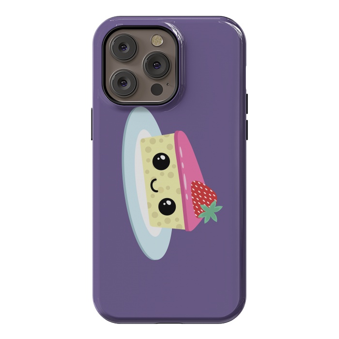 iPhone 14 Pro max StrongFit Cute cheesecake by Laura Nagel