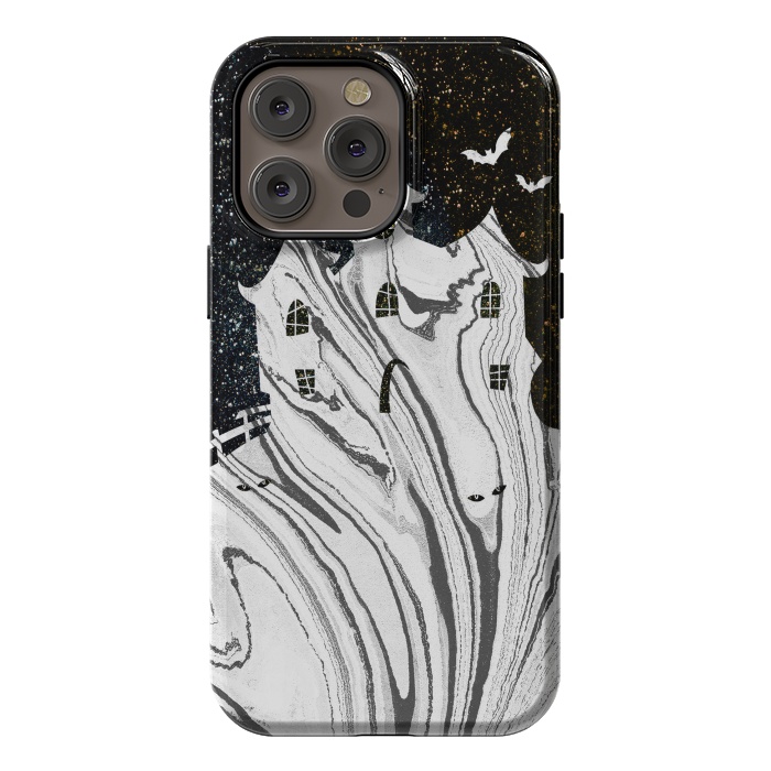 Black iPhone 14 Pro Max Marble Case