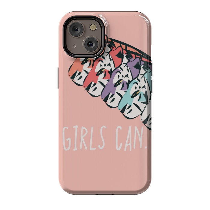 iPhone 14 StrongFit Girls can, pink by Jelena Obradovic