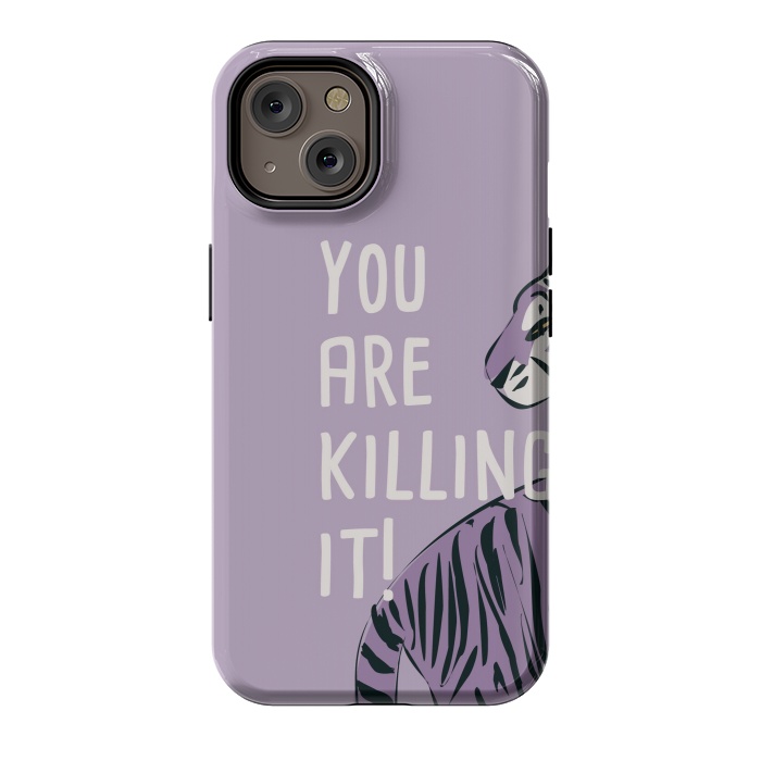 iPhone 14 StrongFit You are killing it, purple by Jelena Obradovic