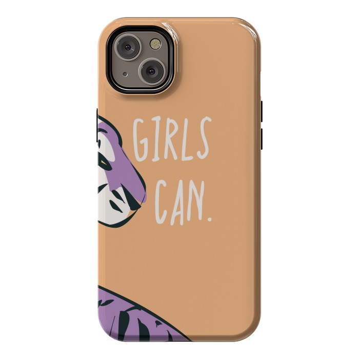 iPhone 14 Plus StrongFit Girls can, peach by Jelena Obradovic