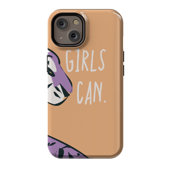 iPhone 14 StrongFit Girls can, peach by Jelena Obradovic